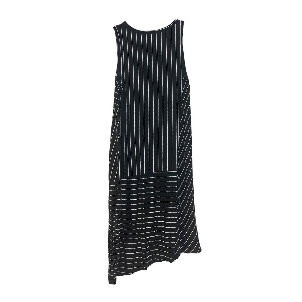 Comfy USA Shift Dress Laagenlook Striped Sleeveless Black XS - Picture 3 of 5